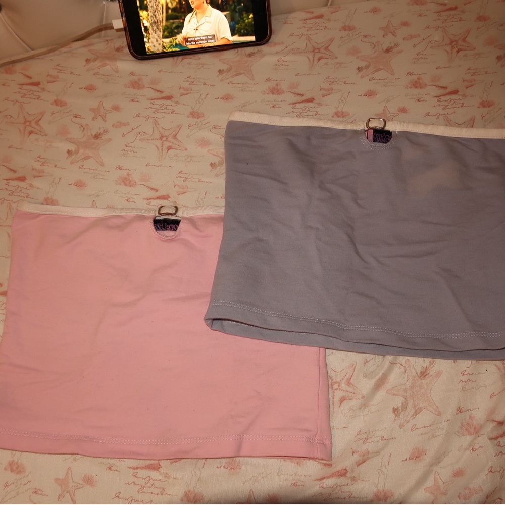 Edikted Pink and Blue Women's Tube top Set